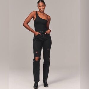 Abercrombie & Fitch Curve Love High Rise Dad Jeans